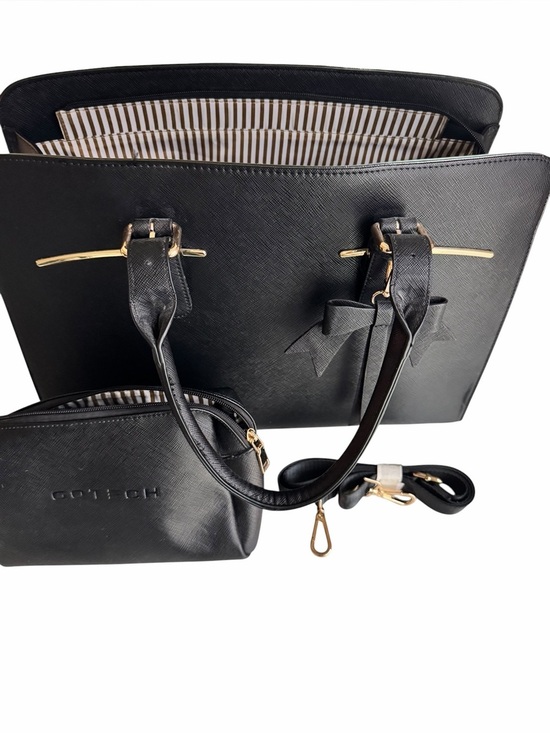 Handbags - Elegant Black Tote Bag Set